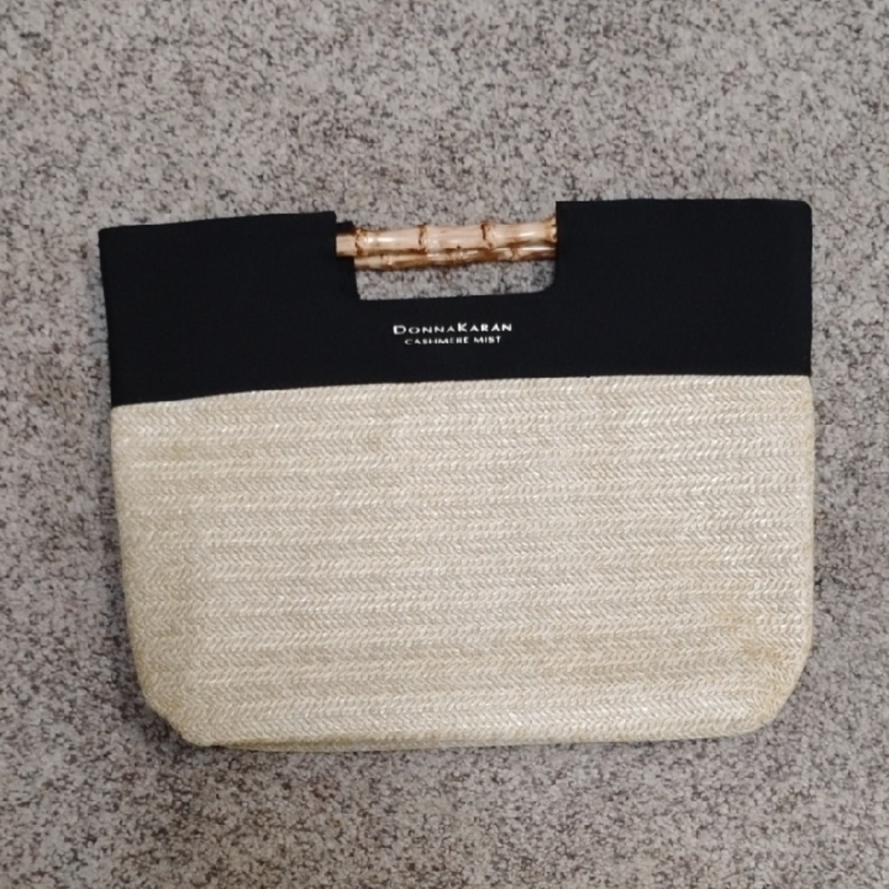 Donna Karan Black and Tan Tote Bag